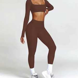 <b>Low</b> MOQ OEM Women Yoga <b>Leggings</b> Full Length Stretch Pants Breathable Lightweight High <b>Waist</b> Patterned Custom Logo Activewear - Product Image 6