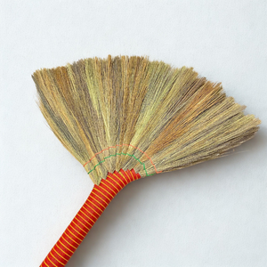 Eco2go Vietnam Eco-Friendly Natural Grass Broom Long Wooden Handle | Durable Heavy Duty Portable Flagged Bristle Sweeping Broom - Product Image 6