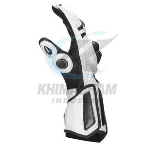 ถุงมือมอเตอร์ไซค์หนังดีไซน์ใหม่แบบสั่งทำพิเศษ สำหรับขับขี่กลางแจ้ง กันลื่น ระบายอากาศได้ดี สายรัดข้อมือปรับได้ - Product Image 2