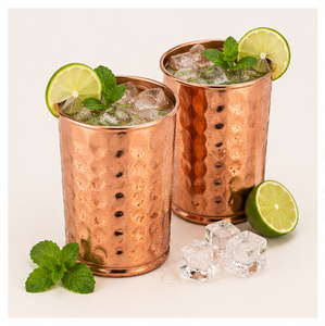 Pure <b>Copper</b> Hammered Tumbler Set Ayurvedic Drinking Glass for Wellness & Immunity Handcrafted Artisanal <b>Copper</b> Water <b>Cup</b> - Product Image 3