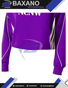Sweat-shirt pour femmes de la sororité NCNW, violet et blanc, pull court en coton, col rond, pull tricoté brodé, vêtements universitaires NCNW - Product Image 6