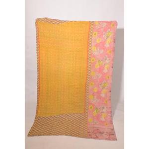 Boho Vintage Cotton Kantha <b>Quilt</b> Reversible <b>Handmade</b> Gudri Bedcover Throw for Bed and Sofa Decor - Product Image 5
