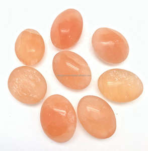 Wholesale Hand Carved Peach Selenite Gemstone Natural Orange Polished Palmstone for Reiki Meditation Semi-Precious <b>Stone</b> <b>Crafts</b> - Product Image 5
