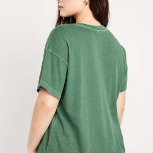 เสื้อยืดผู้หญิงขายดี รุ่นรักษ์โลก สำหรับฤดูร้อน แบบเรียบ สีพื้น ปรับแต่งขนาดและสีได้ ราคาถูก สไตล์สตรีทแวร์ - Product Image 3