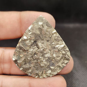 Pyrite naturelle de haute qualité, cabochon druzy, pierre précieuse de quartz vert pour la fabrication de bijoux, pierres précieuses en vrac, hauteur 3 mm, vente en gros - Product Image 1