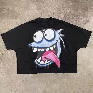 OEM personnalisé 300g poids lourd 100% coton Boxy Fit T-Shirt hommes Style décontracté impression DTG conception graphique complète tissu de Jersey vierge - Product Image 3