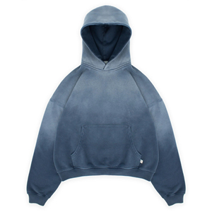 Hoodie pull-over de luxe surdimensionné et court, 400 g/m², 100 % coton, brodé, personnalisé, de haute qualité, pour l'hiver, style streetwear - Product Image 1