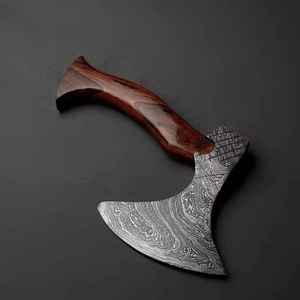 Hacha Vikinga de Acero Damasco de Alta Calidad, Hecha a Mano, para Uso Industrial y Bricolaje, Cortador de Pizza, para Cortar Madera al Aire Libre, Venta al por Mayor - Product Image 1