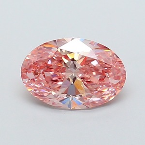 Diamant rose ovale fantaisie brun-rose vif, cultivé en laboratoire, CVD, clarté VS1, excellente taille, éthique, diamant rose non monté, 1,77 carat - Product Image 1