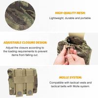 Pochette tactique Molle pliable en maille avec cordon de serrage, pochette de recyclage Mag-Net pour ceinture tactique et accessoires de gilet