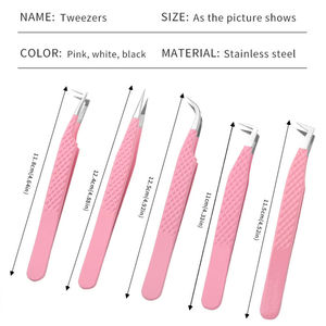 Pince à épiler personnalisée en acier inoxydable pour cils et sourcils, pointue, durable, réutilisable, style moderne, options multicolores, marque privée - Product Image 2