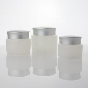 Luxury Cosmetic <b>Jar</b> Packaging 30g 50g 80g <b>Glass</b> Look with Metal Lid - Product Image 6