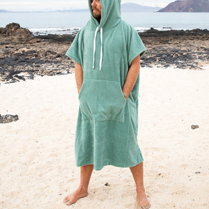 Poncho à capuche de surf en coton égyptien le plus vendu pour adulte plage voyage Logo personnalisé super doux bébé poncho à langer <span class=keywords><strong>serviette</strong></span> - Product Image 4
