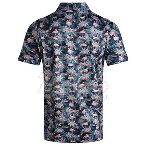 เสื้อโปโลพิมพ์ลายโลโก้ตามสั่งสำหรับผู้ชาย บริการ OEM เสื้อโปโลพิมพ์ลายแขนสั้นสำหรับฤดูร้อนสำหรับผู้ชาย - Product Image 2