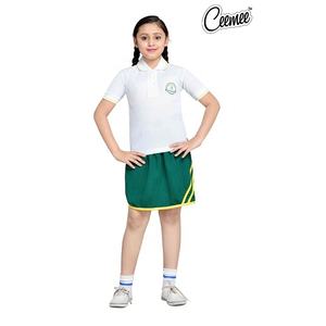 เสื้อยืดคอกลมแขนสั้นสำหรับเด็กผู้หญิงสำหรับนักเรียนมัธยมปลายเสื้อยืดเล่นกีฬามีคอเสื้อแขนสั้น - Product Image 2