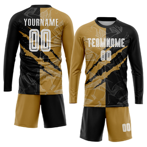 Maglie da <span class=keywords><strong>portiere</strong></span> personalizzate OEM/ODM a maniche lunghe con collo a girocollo, abbigliamento da allenamento, stampa a sublimazione, divisa per adulti - Product Image 1