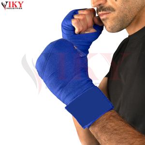 Bandages de soutien pour poignets de fitness et de kickboxing de qualité supérieure avec fermeture Velcro sécurisée, haute élasticité, bleu royal, bandages de boxe - Product Image 5