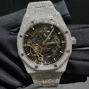 Reloj Unisex de Moissanita Helada Más Vendido, 40mm, Aleación, Fecha Automática, Diamante Incoloro de Alta Calidad, Estilo de Negocios, Venta al por Mayor - Product Image 2