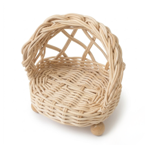 Chaise miniature en rotin tressée à la main avec capot, jouet pour enfants, mobilier en osier, pièce décorative style bohème - Product Image 3