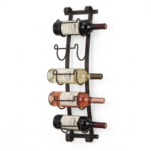 High Quality 8 Bottle Steel <b>Wine</b> <b>Rack</b> Holder Countertop Metal <b>Wine</b> Storage Organizer Silver Wave Design For Kitchen Barware - Product Image 4