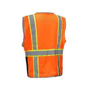Custom Men's Hi-Visibility Cotton Safety Vest Reflective <b>Strips</b> Breathable Anti-Bacterial <b>Fabric</b> for Industrial Workwear - Product Image 6