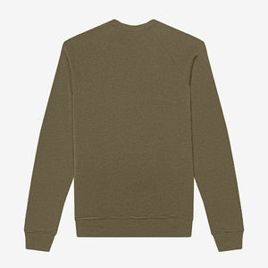 HIFFU SPORTS WEAR <b>Men</b> Solid Color Crew Neck Long Sleeve Sweatshirt 100% Cotton Knitted Quick Dry Breathable Heat-Transfer - Product Image 5