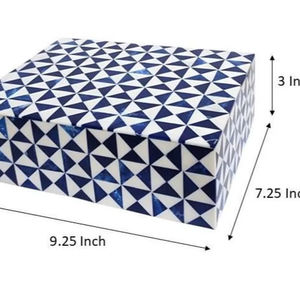 กล่องเครื่องประดับงานฝีมือลายดอกไม้โมร็อกโกแบบเป็นมิตรกับสิ่งแวดล้อม ตกแต่งด้วยกระดูกฝังลายดอกไม้ สำหรับเก็บของตกแต่งบ้าน ตกแต่งโต๊ะ ของขวัญปีใหม่ - Product Image 1