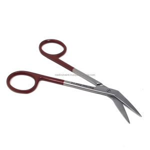 Tijeras Quirúrgicas Micro Iris de 4.5 Pulgadas con Hojas Anguladas de Acero Inoxidable, Mango Plateado y Marrón, Duraderas, Venta al por Mayor - Product Image 3