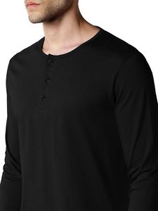 Haut décontracté pour le week-end, col boutonné, style Henley, vêtements pour hommes, classique, léger - Product Image 3