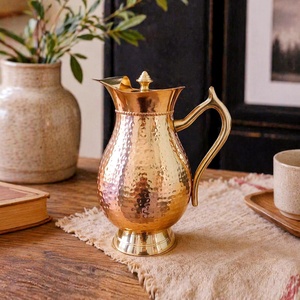 <b>copper</b> serving set <b>copper</b> kitchen set <b>copper</b> decorative jug <b>copper</b> gift item <b>copper</b> wedding gifthammered <b>copper</b> <b>table</b> accessory - Product Image 1