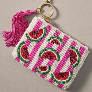 Handmade High Quality <b>Seed</b> Beaded Glass Beads Embroidery Square Shape Coin Pouch Latest Design - Product Image 3