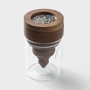 Elegante difusor de incienso y aromaterapia islámico hecho a mano de madera y acrílico blanco con tapón de anís estrellado y aroma a jengibre - Product Image 2