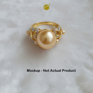 Une perle dorée spéciale, de 9 à 10 mm, ornée de scintillations dorées, dégage une élégance enchanteuse et une beauté éblouissante. - Product Image 5