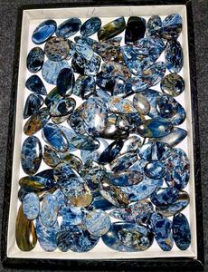 <b>Blue</b> Tourmalinated Quartz Loose Gemstones Oval Polished Cabochons Natural Stone Color Play Pear <b>Cushion</b> Cuts for Jewelry Making - Product Image 6