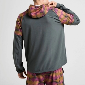 Veste de sport coupe-vent à capuche pour homme, fermeture éclair quart de tour, imprimé par sublimation, en polyester, pour l'automne - Product Image 5