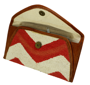 Bolsos de mano (clutchs) de algodón indio Kelim Dhurries al por mayor con cuero genuino utilizados decorativamente en los bordes como bolsos con ribete. - Product Image 2