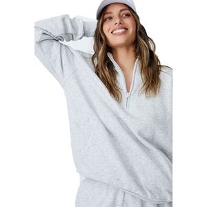 2025 pull personnalisé de haute qualité sweats à capuche pour femmes sweats décontracté surdimensionné imprimé court fermeture éclair col roulé automne hiver - Product Image 2