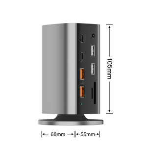 16-in-1 đa chức năng dọc USB-C đa màn hình MST <span class=keywords><strong>HUB</strong></span> Docking Station Gigabit 8K dọc Máy tính để bàn Expander Docking Station - Product Image 5