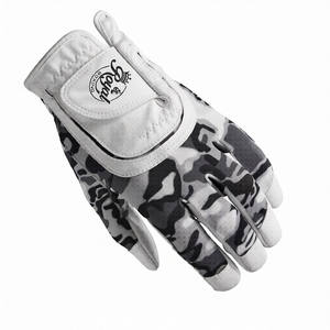 Gants de golf en cuir véritable personnalisables Grace unisexes, blancs avec logo personnalisé, style masculin, couleur non emballée - Product Image 1