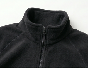 Men's <b>Black</b> <b>Fleece</b> <b>Jacket</b> Full Zip Stand Collar Casual Outerwear Windproof Heated Knitted Polyester Winter Wear Regular Front - Product Image 3