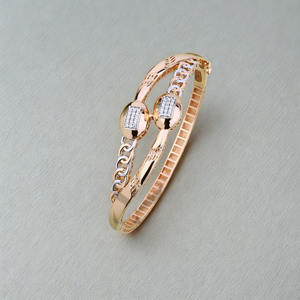 Elegant Gold Diamond Designer <b>Bangle</b> <b>Bracelet</b> for Women Stylish Chain Pattern Luxury Gold Jewelry Modern Party Wear <b>Bangle</b> - Product Image 3