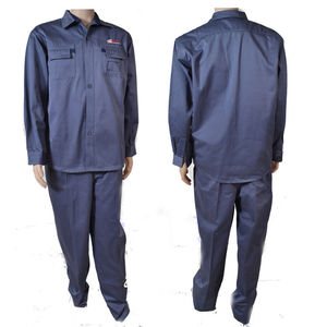 Conjunto de Uniforme Industrial para Trabajador, Camisa de Manga Larga con Botones y Pantalones a Juego, Ropa de Trabajo Azul para Taller, Fábrica y Mantenimiento - Product Image 1