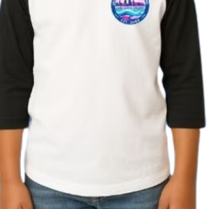 Boy's <b>White</b> and Black Baseball Shirt Casual Three Quarter Sleeve Raglan <b>Tee</b> Everyday Comfortable Lifestyle Clothing Top - Product Image 6