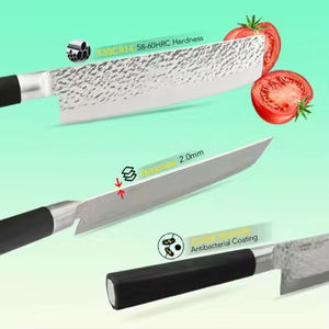 Cuchillo de Chef de Acero Inoxidable de 8 Pulgadas Hecho a Mano con Diseño Oriental para Uso en Cocina con Cuchilla de Cerámica Desechable Láser - Product Image 6