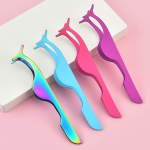 Nouvel applicateur professionnel pour cils en acier inoxydable doré, pince à cils pointue - Product Image 5