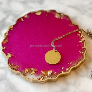 Posavasos de Resina Epoxi Clásicos Premium, Diseño Hecho a Mano con Copos de Oro, Decoración Elegante y Ecológica para el Hogar, Mesa de Comedor, Mesa de Centro - Product Image 5