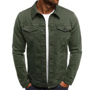 <b>Custom</b> <b>Denim</b> <b>Jacket</b> Wholesale Men Jeans <b>Jacket</b> 100% Cotton <b>Denim</b> Jean <b>Jackets</b> Solid Color Dye Long Sleeve Jeans - Product Image 3