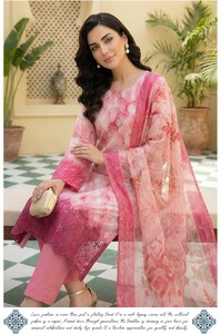 Modern Pakistani Lawn Suits for Women Summer Dress Salwar Kameez Quick Dry <b>Islamic</b> Clothing - Product Image 3