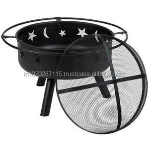 Fogata de hierro estilo granja rústica ideal para la decoración del jardín añadiendo calidez y belleza tradicional a la vida al aire libre - Product Image 5