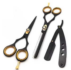 Kit de ciseaux à effiler professionnels en acier inoxydable pour la coupe de cheveux, outils de salon de coiffure, à vendre - Product Image 2